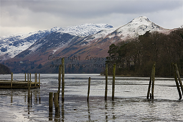 Winter ice on Derwent Water